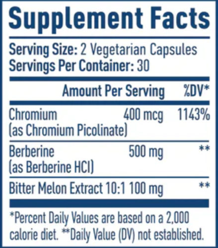 NativePath Berberine Supplement facts