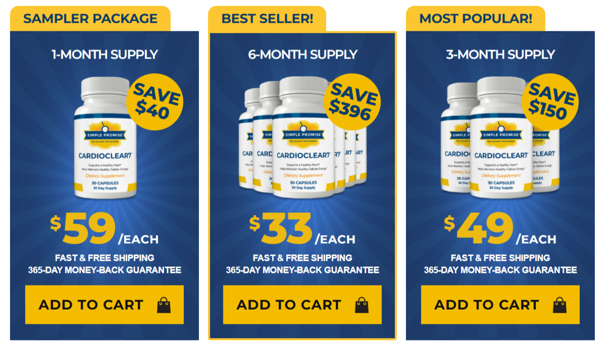 Cardio Clear 7 Pricing