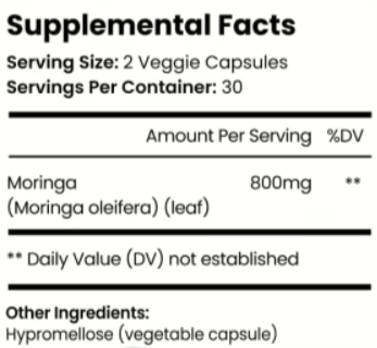 Wella-Naturals-Moringa-Supplement-Facts